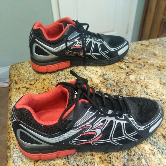 Gdefy Gravity Defyer Support Comfort Shoes TB9004MBR-M Black Red Silver Mens 9.5 - Picture 5 of 12